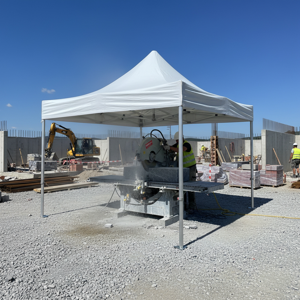 Arbeitszelt 3 x 3 m weiss, Set